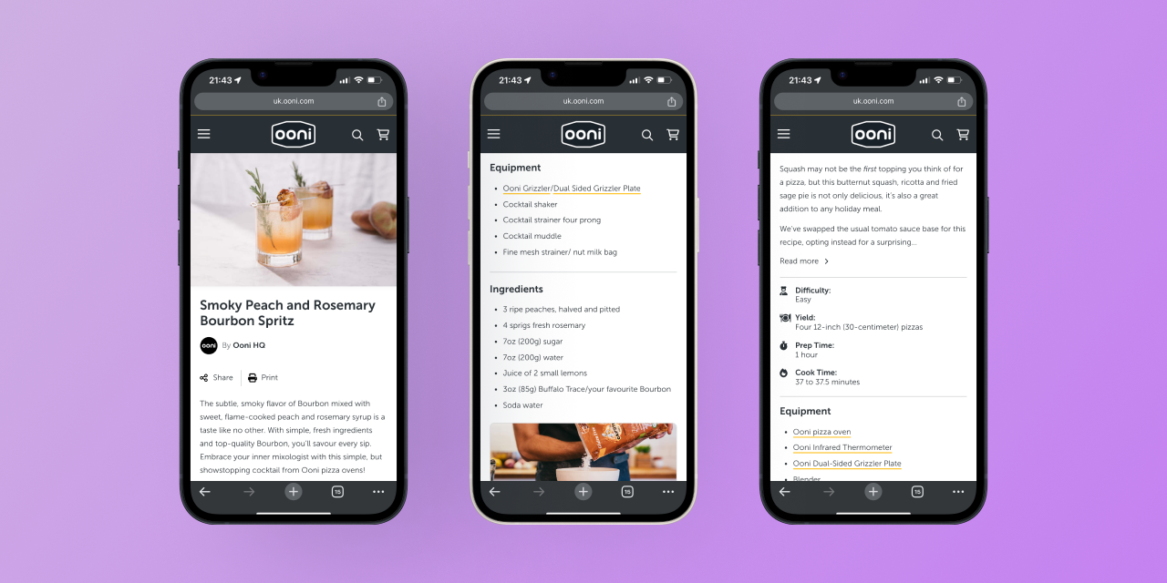 Screenshots showing different user interface elements